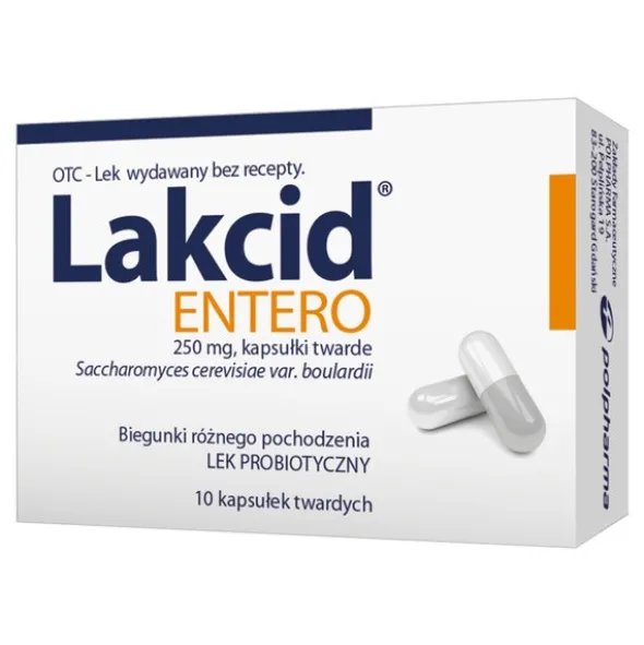 Lakcid Entero, 250 mg, kapsułki twarde, 10 szt