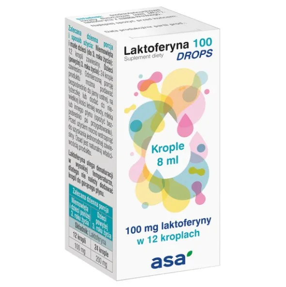 Laktoferyna 100 Drops, krople, 8 ml
