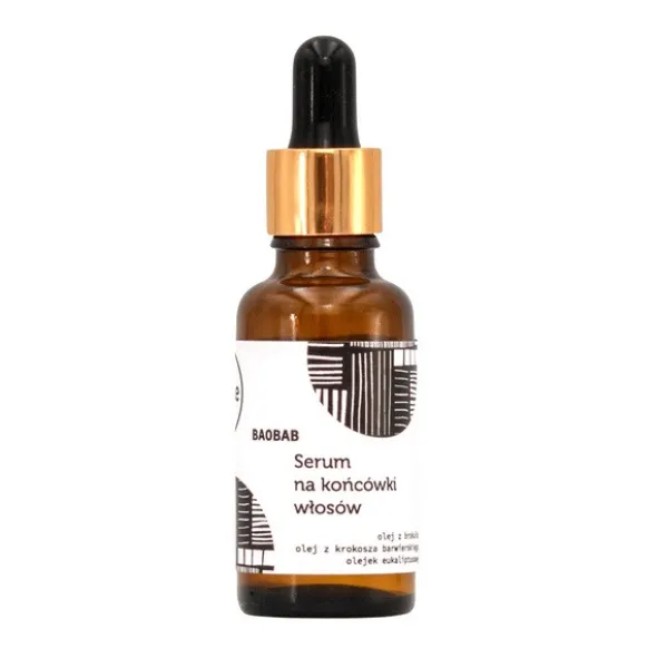 LaLe Baobab, serum na końcówki włosów, 30 ml