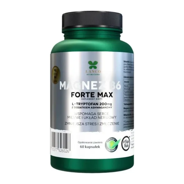 Lanco Nutrition Magnez B6 Forte Max, kapsułki, 60 szt.