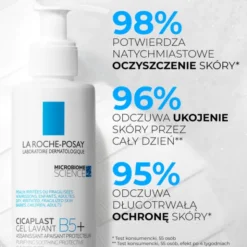 La Roche-Posay Cicaplast Gel Lavant B5+, żel myjący do delikatnej i podrażnionej skóry, 200 ml