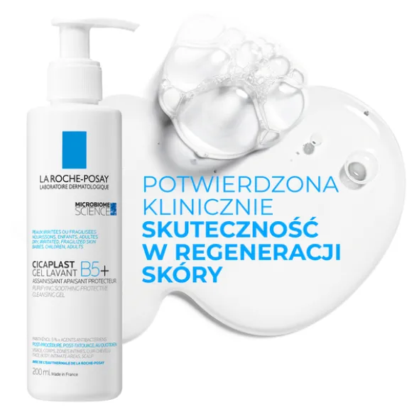 La Roche-Posay Cicaplast Gel Lavant B5+, żel myjący do delikatnej i podrażnionej skóry, 200 ml
