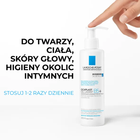 La Roche-Posay Cicaplast Gel Lavant B5+, żel myjący do delikatnej i podrażnionej skóry, 200 ml