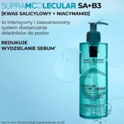 La Roche-Posay Effaclar, żel oczyszczający pory i redukujący sebum dla skóry tłustej, 400 ml