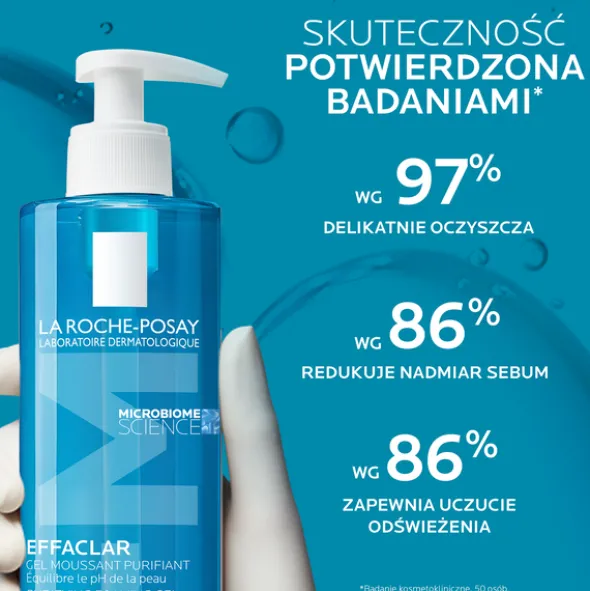 La Roche-Posay Effaclar Foaming Gel, żel oczyszczający dla skóry skłonnej do trądziku, 400 ml