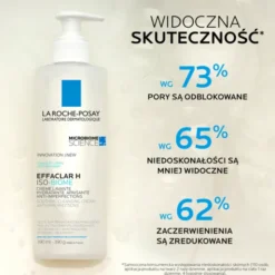 La Roche-Posay Effaclar H ISO-Biome, kojący krem myjący, 390 ml