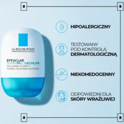 La Roche-Posay Effaclar, krem-żel matująco-nawilżający do skóry tłustej, 40 ml