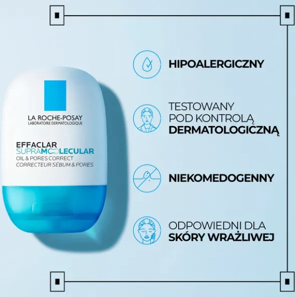 La Roche-Posay Effaclar, krem-żel matująco-nawilżający do skóry tłustej, 40 ml