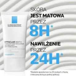 La Roche-Posay Effaclar Mat+, seboregulujący krem przeciw błyszczeniu skóry, 40 ml