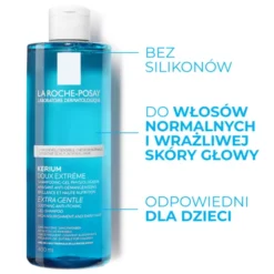 La Roche-Posay Kerium, delikatny szampon do wrażliwej skóry głowy, do codziennego stosowania, 400 ml