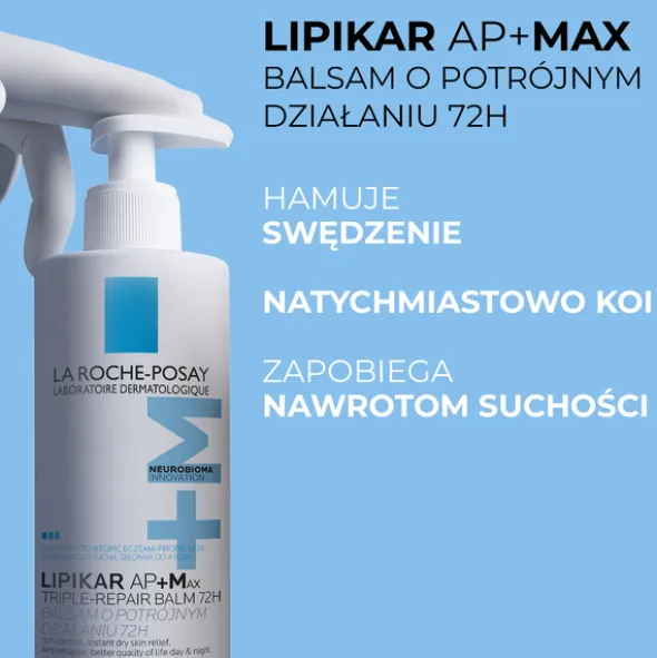La Roche-Posay Lipikar Baume AP+Max, balsam o potrójnym działaniu, 400 ml
