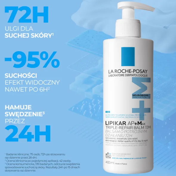 La Roche-Posay Lipikar Baume AP+Max, balsam o potrójnym działaniu, 400 ml