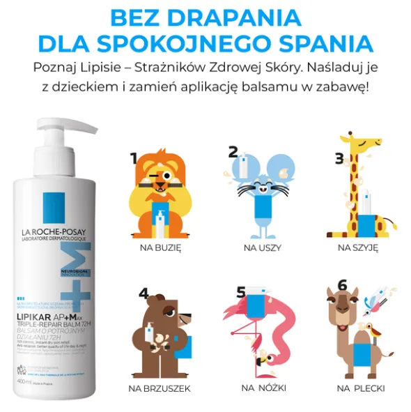 La Roche-Posay Lipikar Baume AP+Max, balsam o potrójnym działaniu, 400 ml