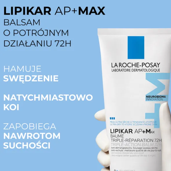 La Roche-Posay Lipikar Baume AP+Max, balsam o potrójnym działaniu, 200 ml