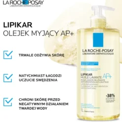 La Roche-Posay, Lipikar Huile Lavante AP+, olejek myjący, 1 l