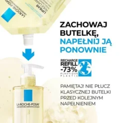 La Roche-Posay Lipikar, olejek myjący AP+ uzupełniający poziom lipidów, refill, 400 ml