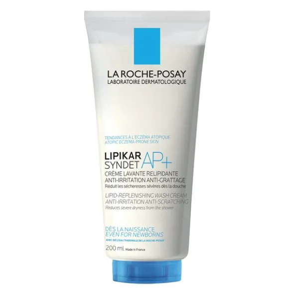 La Roche-Posay Lipikar Syndet AP+, ultradelikatny krem myjący do ciała, dla skóry skłonnej do atopii, 200 ml