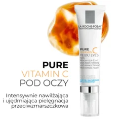 La Roche-Posay Pure Vitamin C, intensywnie nawilżający i ujędrniający krem pod oczy przeciw zmarszczkom, 15 ml