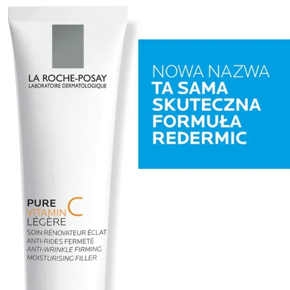 La Roche-Posay Pure Vitamin C Light, nawilżający krem przeciwzmarszczkowy z czystą witaminą C, 40 ml