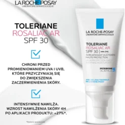 La Roche-Posay Toleriane Rosaliac AR SPF 30, krem nawilżający przeciw zaczerwienieniom, 50 ml