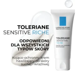 La Roche-Posay Toleriane Sensitive Riche, kojąco-ochronny krem nawilżający, 40 ml