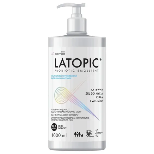 Latopic, żel do mycia ciała i włosów, 1000 ml