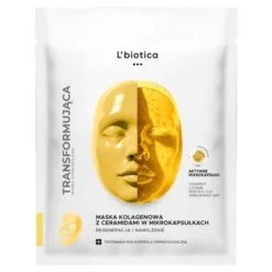 L'biotica, maska kolagenowa z ceramidami w mikrokapsułkach, Regeneracja i Nawilżenie, 1 szt.