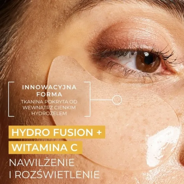 L`Biotica PGA Hydro Fusion + Wit.C, hydrożelowe płatki pod oczy, 2 szt.