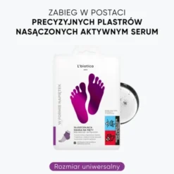 L`Biotica, złuszczająca maska na pięty w postaci nasączonych płatków, 1 para