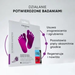 L`Biotica, złuszczająca maska na pięty w postaci nasączonych płatków, 1 para