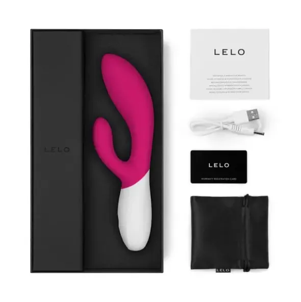 Lelo Ina Wave 2 Cerise, wibrator króliczek, 1 szt.