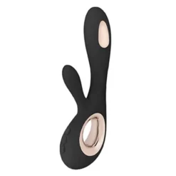 Lelo Soraya Wave Black, wibrator typu króliczek, 1 szt.