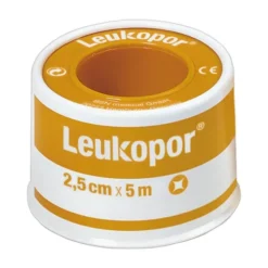 Leukopor, plaster przylepiec w rolce, rozmiar 2,5 cm x 5 m, 1 szt.