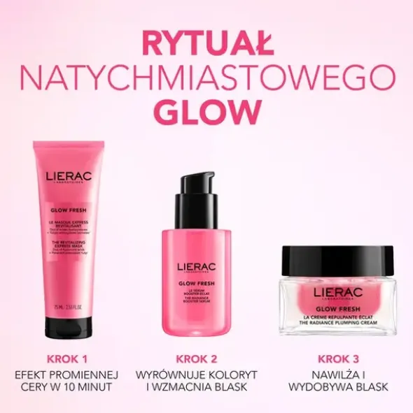 Lierac Glow Fresh, ekspresowa maska rewitalizująca, 75 ml