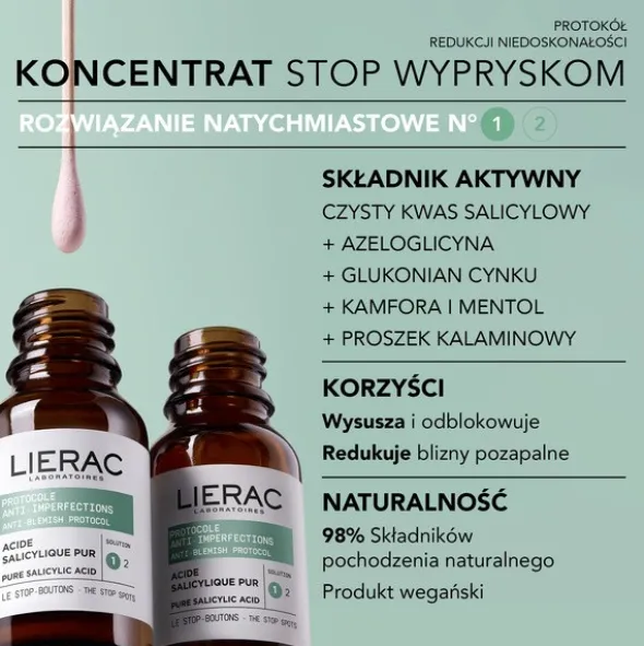Lierac Protocole, koncentrat stop-wypryskom, 15 ml