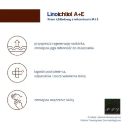Linoichtiol A+E, krem ichtiolowy, z witaminą A, E, 50 g