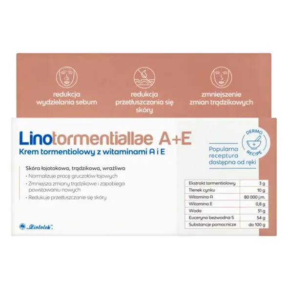 Linotormentiallae A+E, krem tormentiolowy z witaminamiA i E, 50 g