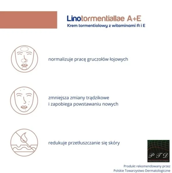 Linotormentiallae A+E, krem tormentiolowy z witaminamiA i E, 50 g