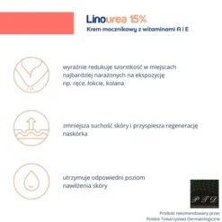 Linourea 15%, krem mocznikowy z witaminami A i E, 50 g
