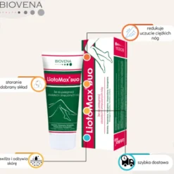LiotoMax DUO, żel do pielęgnacji obolałych i zmęczonych nóg, 100 g