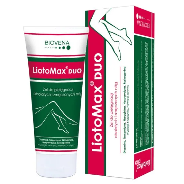 LiotoMax DUO, żel do pielęgnacji obolałych i zmęczonych nóg, 100 g
