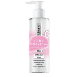 Lirene Dermoprogram Cera Wrażliwa, kojący żel micelarny, 145 ml