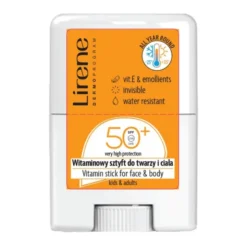 Lirene Dermoprogram Sun, sztyft do twarzy i ciała SPF50+, 15 g
