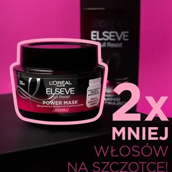 L'Oreal Paris Elseve Full Resist, maska wzmacniająca do włosów osłabionych, 300 ml
