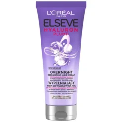 L'Oreal Paris Elseve Hyaluron Plump, wypełniający krem do włosów na noc bez spłukiwania, 200 ml