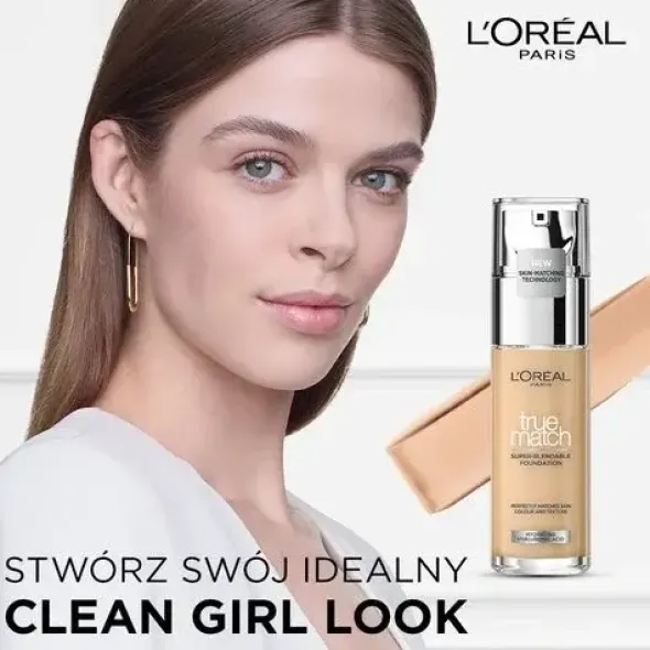 L'Oreal Paris True Match Foundation, podkład do twarzy W4 Warm Undertone/Golden Natural, 30 ml