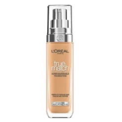 L'Oreal Paris True Match Foundation, podkład do twarzy W5 Warm Undertone/Golden Sand 30 ml
