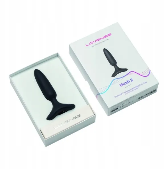Lovense Hush 2 Butt Plug 25 mm, wibrujący korek analny, 1 szt.