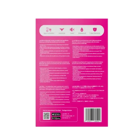 Lovense Lush Mini, wibrator jajeczko sterowane aplikacją, różowe, 1 szt.