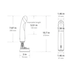 Lovense Mission 2, wibrujące dildo, 1 szt.